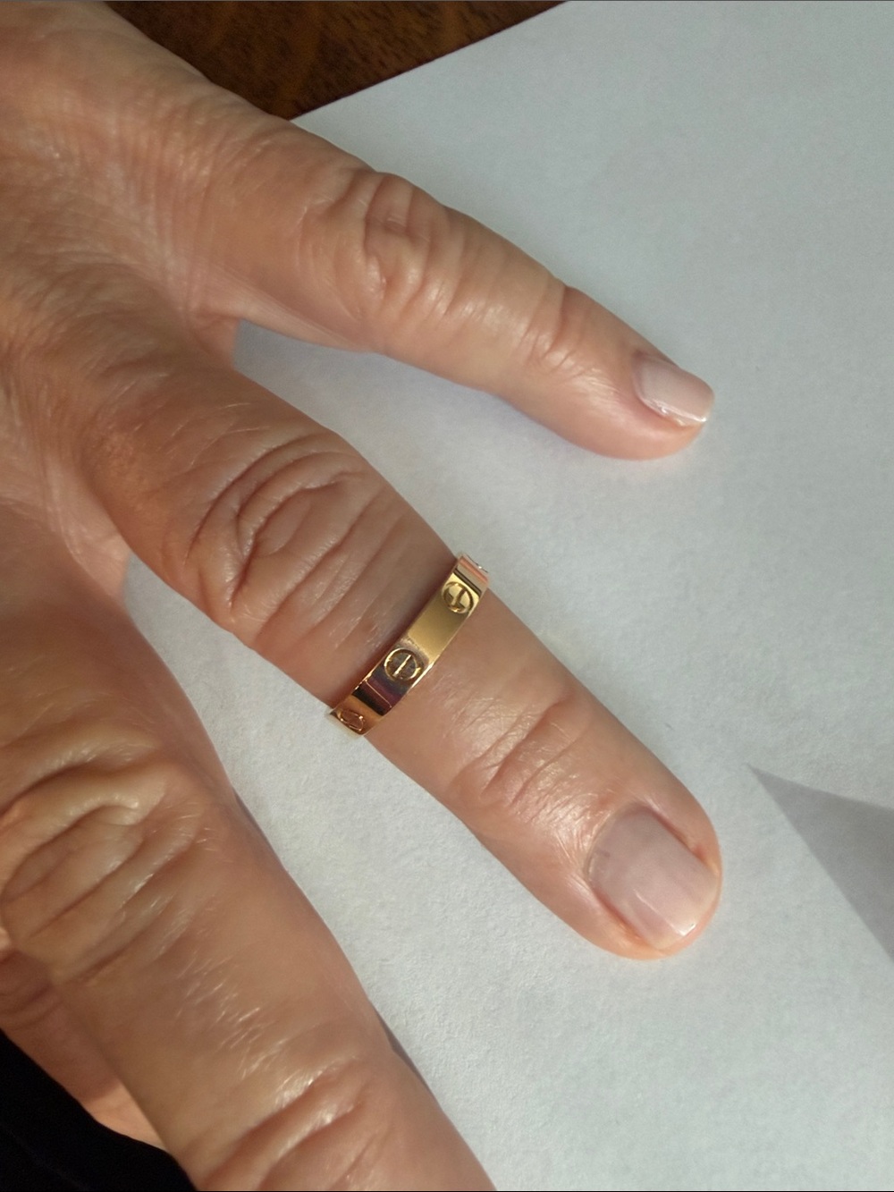 Cartier 18kt Gold Small Love Band with Presentation Box , Receipt Folder, bag - Picture 6 of 7